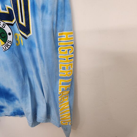 Cross Colours HBCU Long Sleeve Tie Dye T-Shirt Men's Large Blue NWT 0956 - Picture 4 of 8